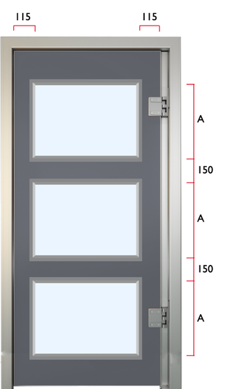 Siktruta 30 Pd List Glassfelt Thermod Pendeldør