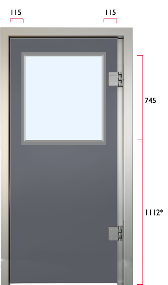 Siktruta 21 Pd List Glassfelt Thermod Pendeldør