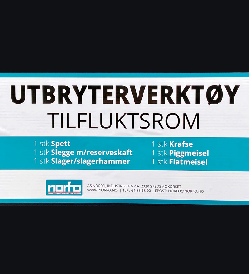 Norfo Tilfluktsrom Utstyr L sutstyr norfo-tilfluktsrom-utstyr-l-sutstyr