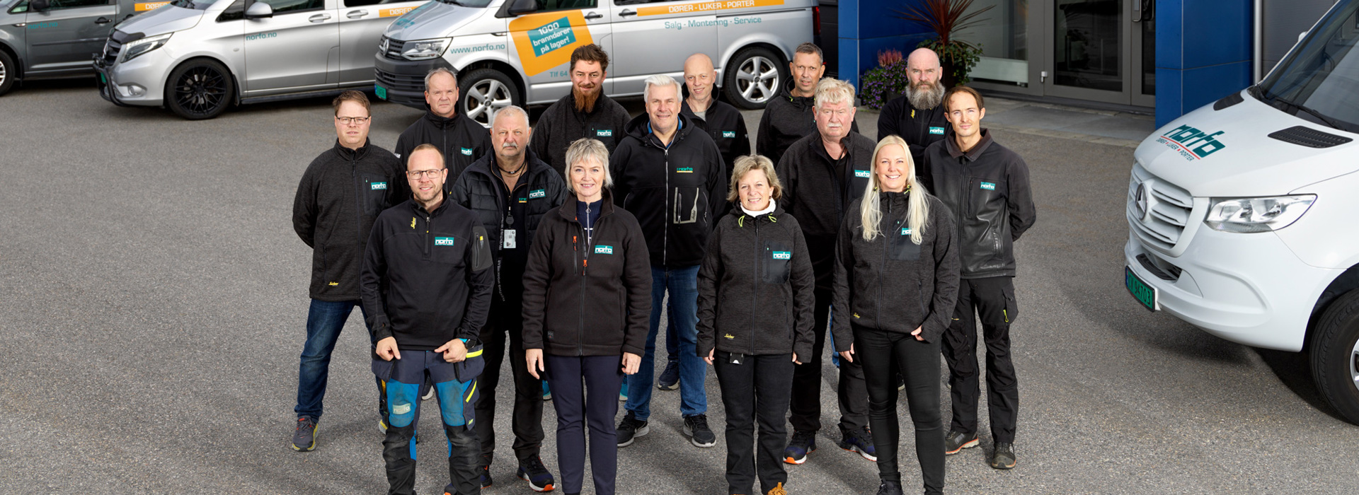 NORFO Ansatte - hele salgskorpset, montører og lagermedarbeidere