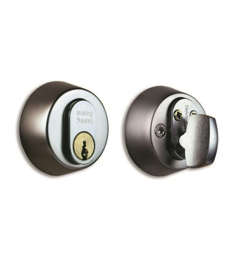 Låssylinder sett med knappevrider - tilbehør ståldører AS Norfo